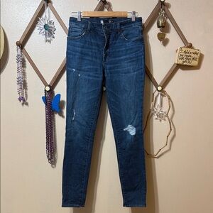 Kut from the Kloth Dark Blue Skinny Jeans *flaw